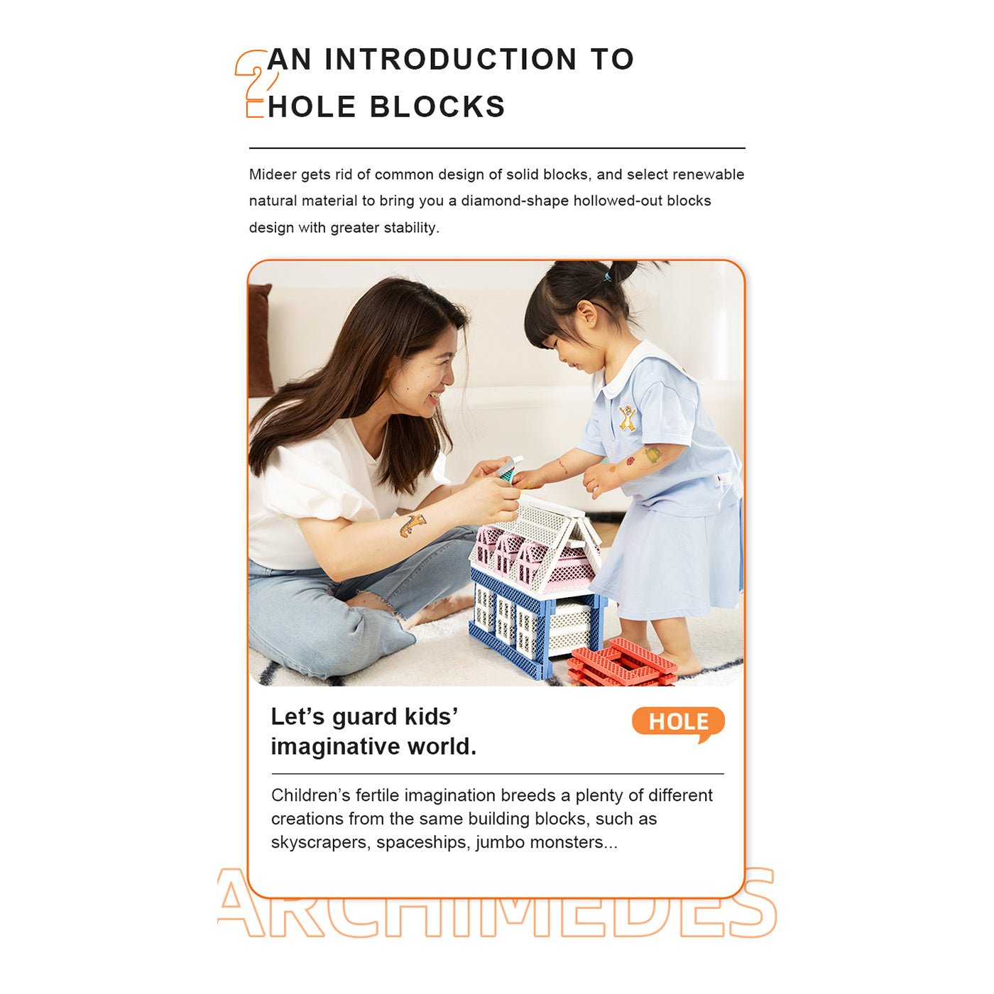 Archimedes Hole Blocks 100pcs Cool