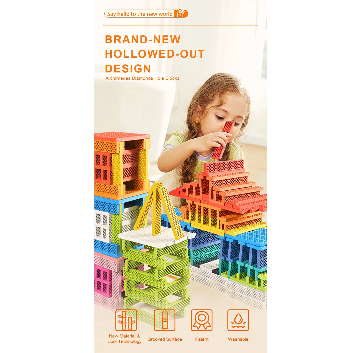 Archimedes Hole Blocks 100pcs Cool