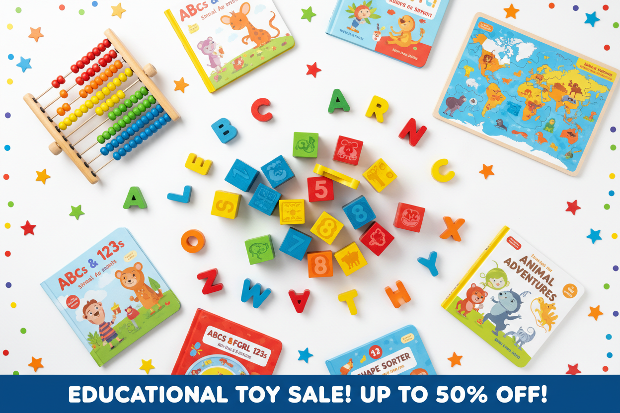 Educational Toys Sale Banner